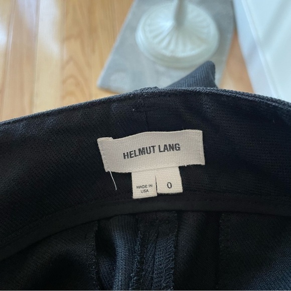 Helmut Lang Women’s Wool Cotton Black Low Rise Trouser Pants D06HW217 EUC Size 0 - Picture 5 of 8